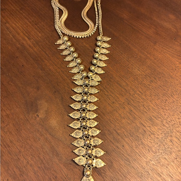 Free People Goldtone Tiered Statement Necklace - Picture 5 of 5